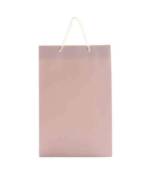 Pink Paper Shopping Bag Isolated White — Stock Photo, Image