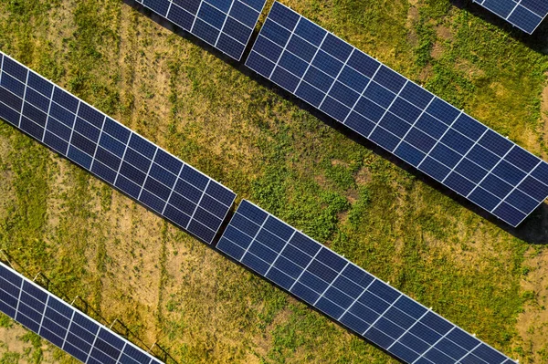Sonnenkollektoren Freien Installiert Draufsicht Alternative Energiequelle — Stockfoto