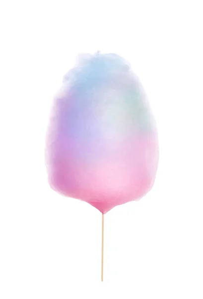 Multicolor Sweet Cotton Candy White Background — Stock Photo, Image