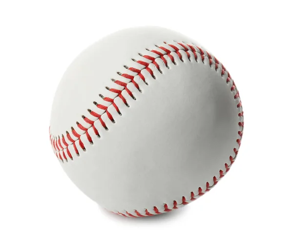 Tradiční Baseballový Míček Izolovaný Bílém Sportovní Vybavení — Stock fotografie