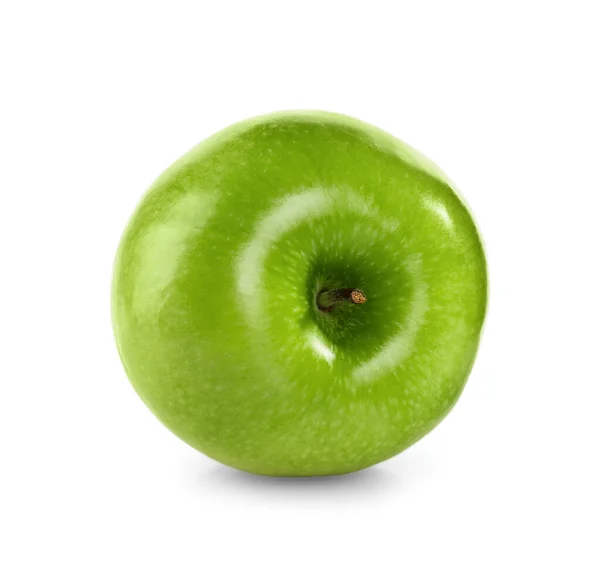 Свіже Соковите Зелене Яблуко Ізольоване Білому — стокове фото