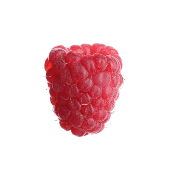 Delicious Fresh Ripe Raspberry Isolated White — Stock Photo, Image