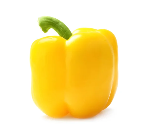 Ripe Yellow Bell Pepper Isolated White — Stock Photo, Image