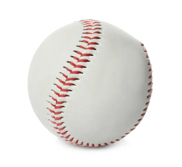 Traditional Baseball Ball Isolated White Sportive Equipment — Stock Photo, Image