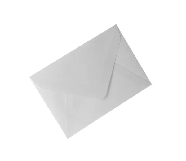 Light Blue Paper Envelope Isolated White Mail Service — Stock Photo, Image