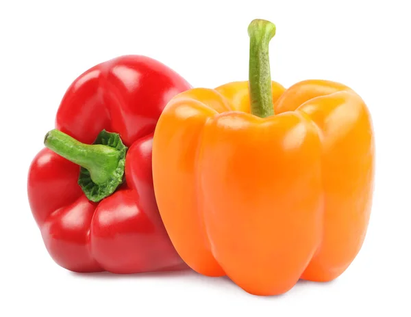 白色背景的新鲜的不同的甜椒 — 图库照片