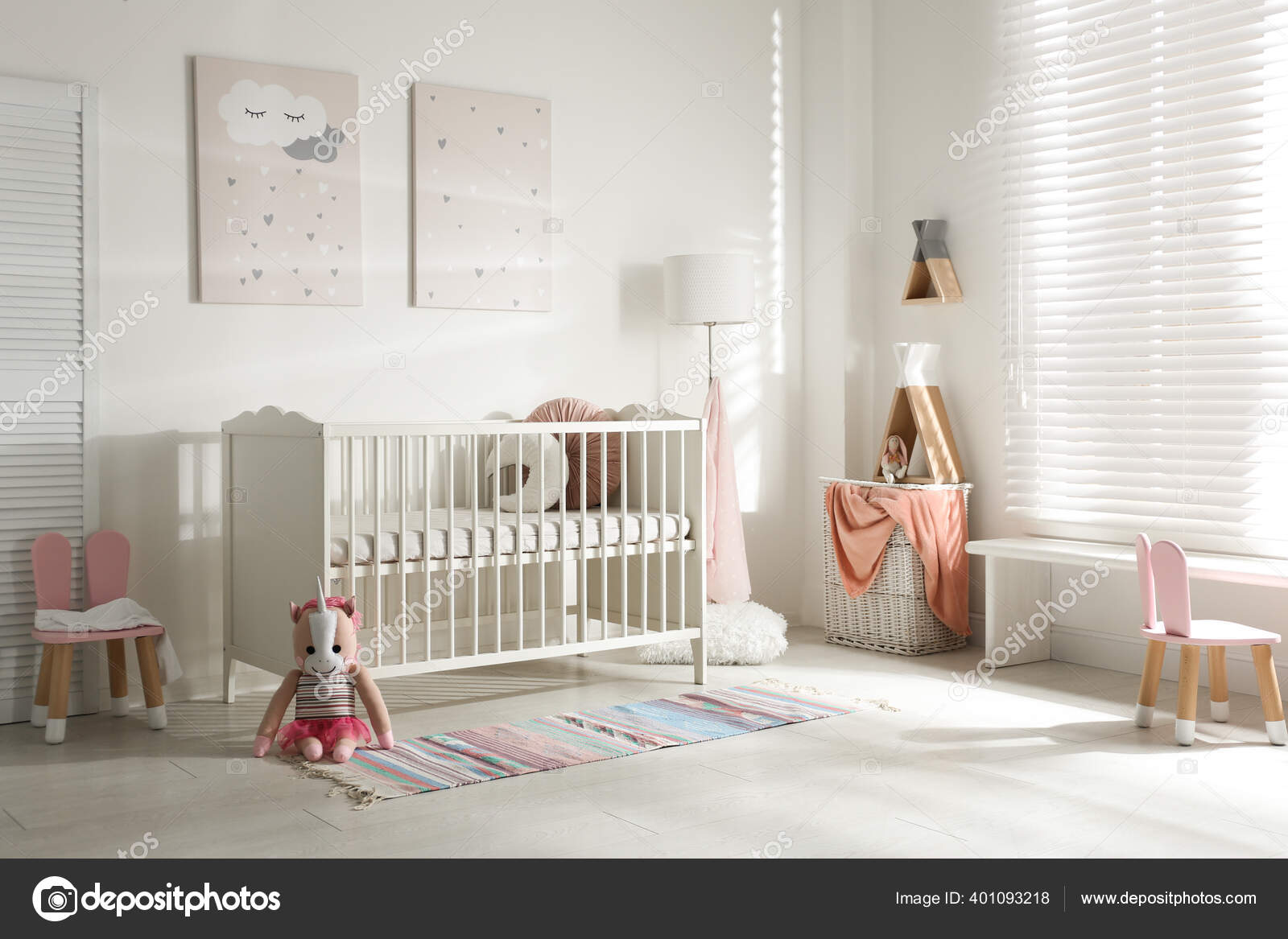Mignon Interieur Chambre Bebe Avec Des Elements Creche Decoration Image Libre De Droit Par Newafrica C
