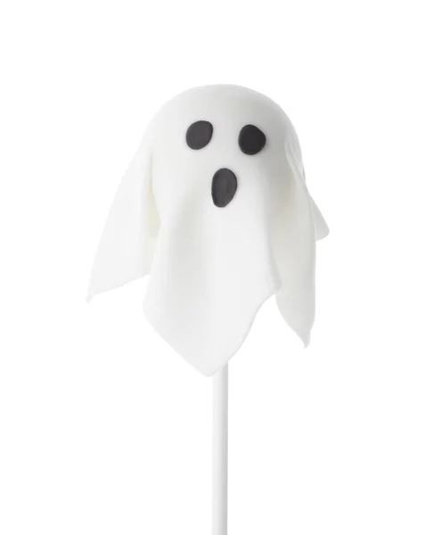 Läcker Spökkaka Pop Isolerad Vitt Halloween Semester — Stockfoto