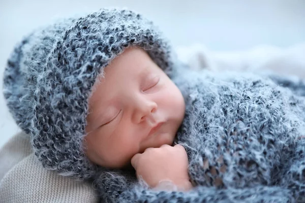 Lindo Bebé Recién Nacido Durmiendo Cuadros Primer Plano — Foto de Stock