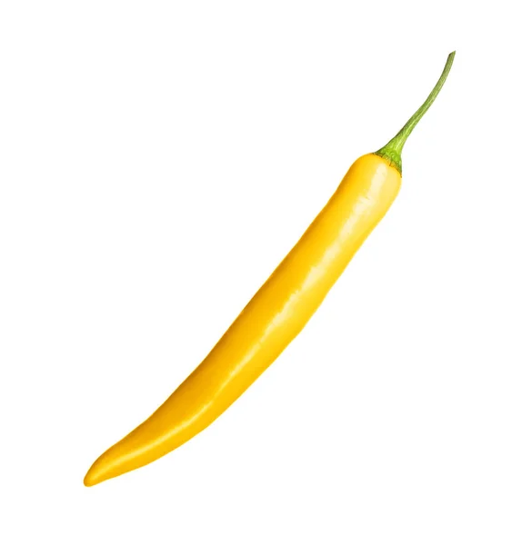 Ripe Yellow Hot Chili Pepper Isolated White — Stock Photo, Image