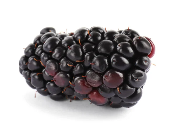 Beautiful Tasty Ripe Blackberry White Background — Stock Photo, Image