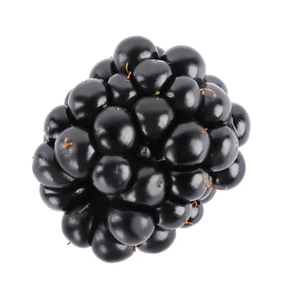 白い背景に美しいおいしい熟したブラックベリー — ストック写真