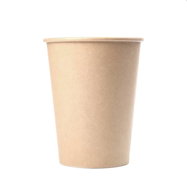 Tazza Caffè Carta Asporto Isolata Bianco — Foto Stock