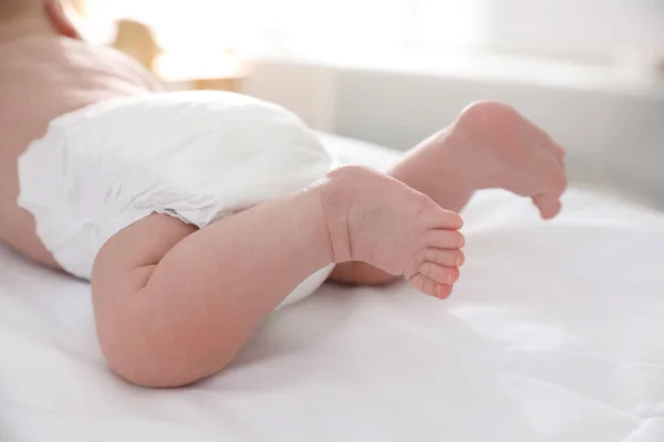 Leuke Kleine Baby Luier Bed Close — Stockfoto