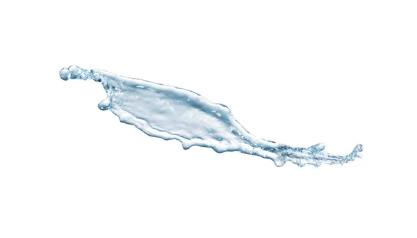 Salpicadura Agua Dulce Transparente Aislada Blanco —  Fotos de Stock