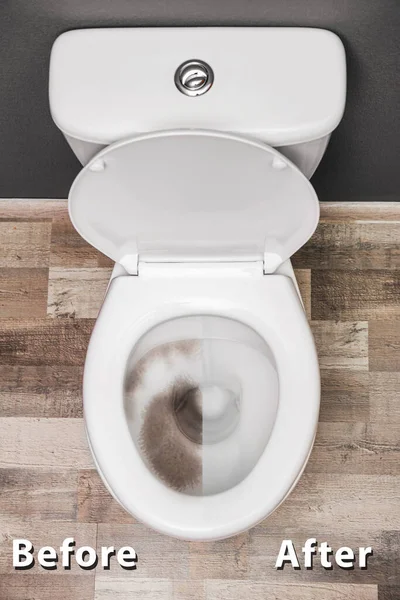 Toiletpot Voor Schoonmaak Badkamer Bovenaanzicht — Stockfoto