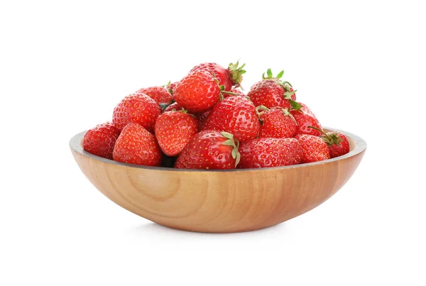 Ripe Strawberries Bowl Isolated White — Stock Photo, Image