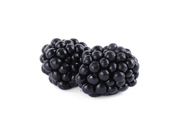 Beautiful Tasty Ripe Blackberries White Background — Stock Photo, Image