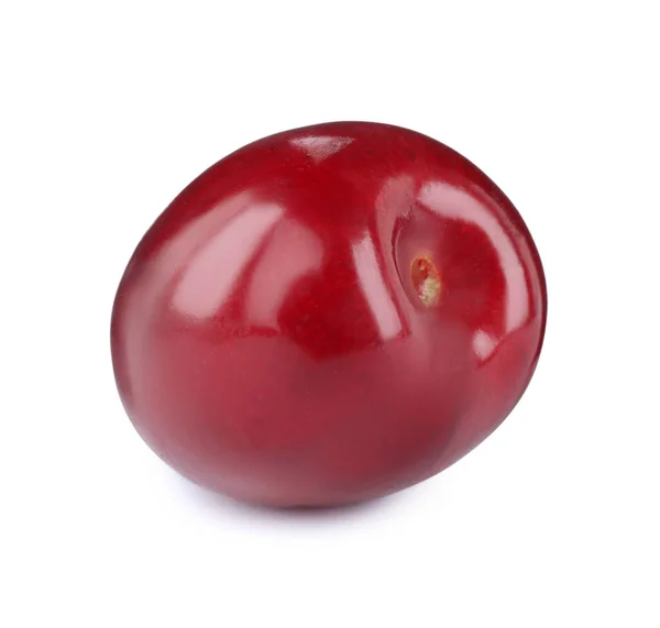 Smaklig Mogen Röd Körsbär Isolerad Vit — Stockfoto