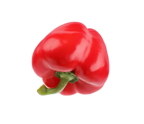 Ripe Red Bell Pepper Isolated White — Stock Photo, Image