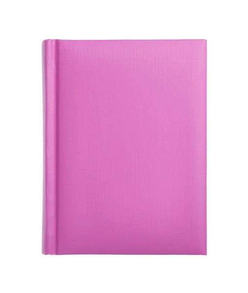 Notebook Elegante Isolato Bianco Vista Dall Alto Cancelleria Scolastica — Foto Stock