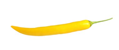 Beyaz üzerine izole edilmiş taze sarı kırmızı biber.