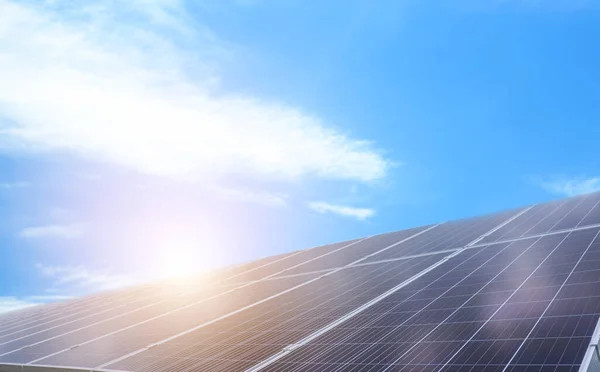 Pannelli Solari Installati All Aperto Fonte Energia Alternativa — Foto Stock