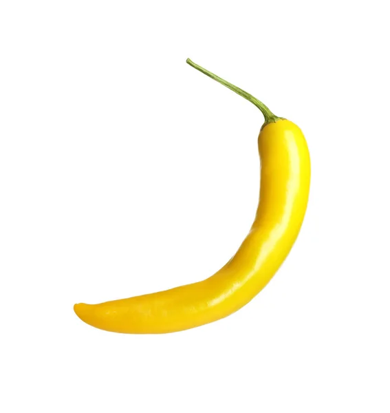 Ripe Yellow Hot Chili Pepper Isolated White — Stock Photo, Image