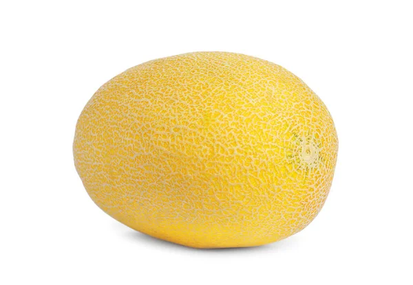 Ganze Leckere Reife Melone Isoliert Auf Weiß — Stockfoto