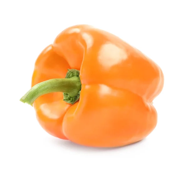Maturo Peperone Arancione Isolato Bianco — Foto Stock