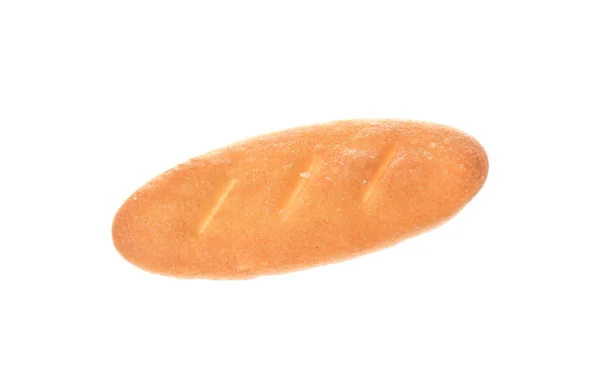 Galleta Crujiente Aislada Blanco Delicioso Bocadillo —  Fotos de Stock