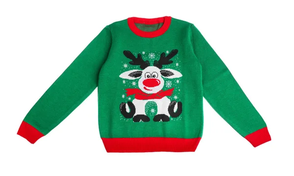 크리스마스 스웨터와 사슴이 — 스톡 사진