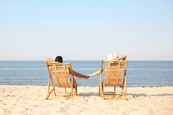 Några Vilande Soliga Stranden Resort Plats För Text — Stockfoto