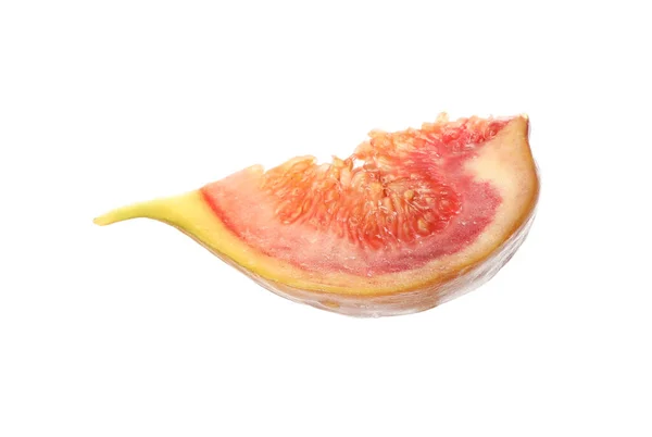 Φέτα Νόστιμου Πορτοκαλιού Σύκου Που Απομονώνεται Λευκό — Φωτογραφία Αρχείου