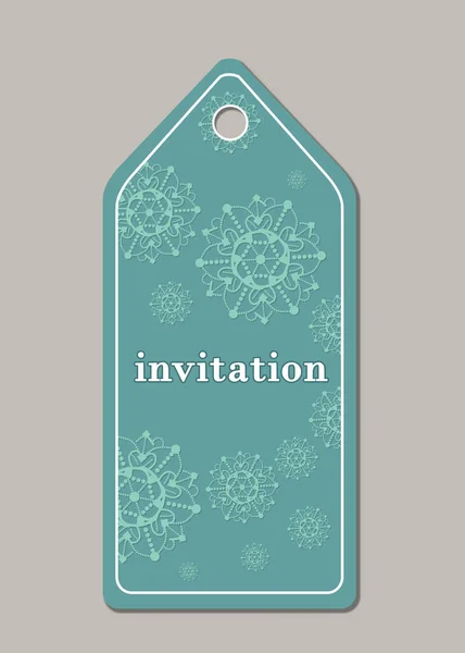 Wedding Invitation Tag Grey Background Top View — Stock Photo, Image