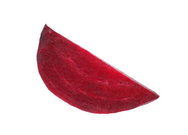 Pedaço Beterraba Vermelha Fresca Isolado Branco — Fotografia de Stock