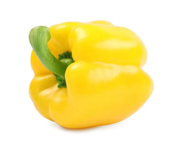 Pimiento Amarillo Maduro Aislado Sobre Blanco — Foto de Stock