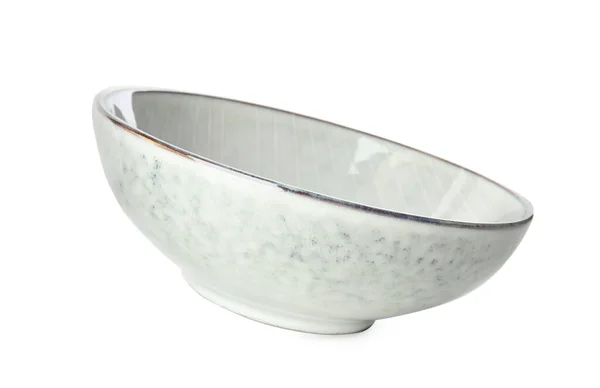 Clean Empty Ceramic Bowl Isolated White — Stock Photo, Image
