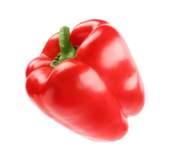 Ripe Red Bell Pepper Isolated White — Stock Photo, Image