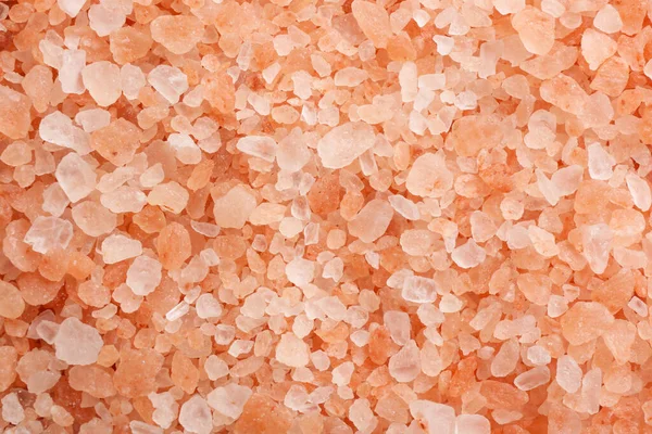 Růžová Himálajská Sůl Jako Pozadí Horní Pohled — Stock fotografie