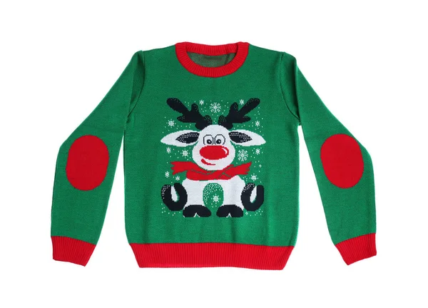 크리스마스 스웨터와 사슴이 — 스톡 사진