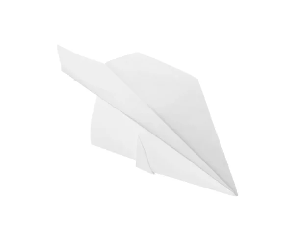 Papírové Letadlo Izolované Bílo Tvůrčí Nápad — Stock fotografie