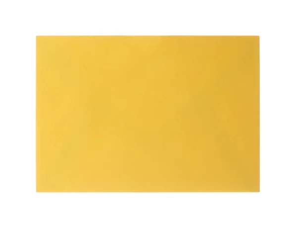 Sobre Papel Amarillo Aislado Blanco Servicio Correo — Foto de Stock
