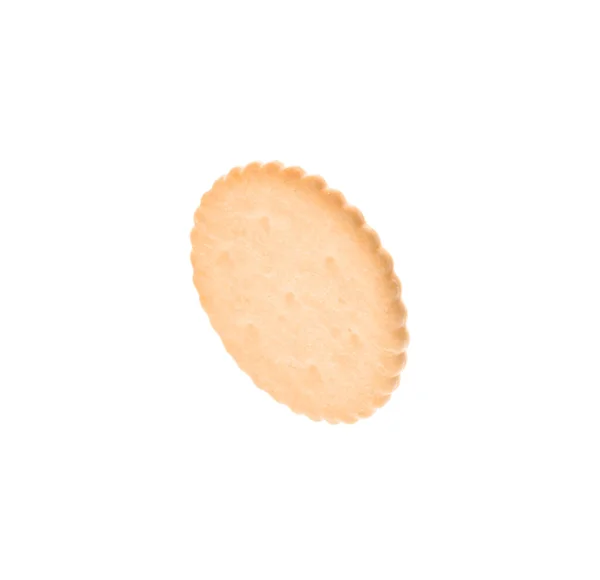 Cracker Crocante Isolado Branco Delicioso Lanche — Fotografia de Stock