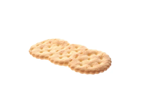 Crispy Cracker Isolated White Delicious Snack — Stock Photo, Image