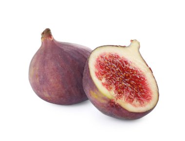 Taze incirlerin hepsi beyazda izole edilmiş.