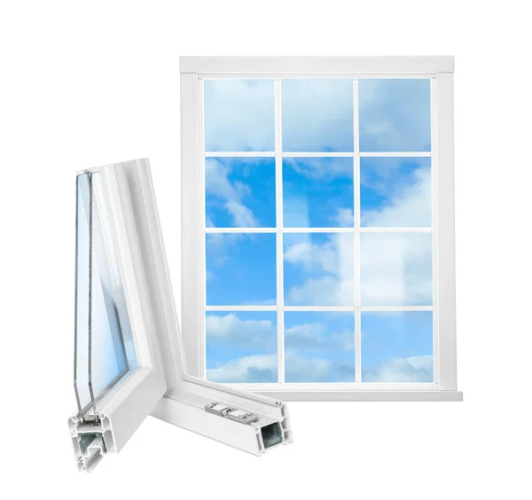 Window Sample Profile White Background — Stock Photo, Image