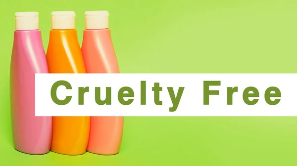 Cruelty free concept. Personal care products not tested on animals
