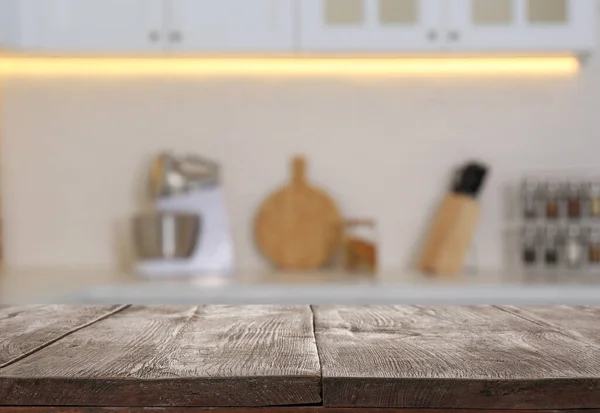 Mesa Madera Cocina Ligera Espacio Para Diseño — Foto de Stock