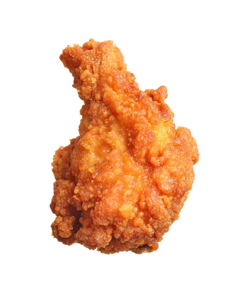 Tasty Deep Fried Chicken Piece Isolated White — Stock Photo, Image